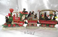 Christmas Danbury Mint Rottweiler Dog Complete Christmas Express Train, 6 pcs