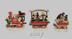 Christmas Danbury Mint Rottweiler Dog Complete Christmas Express Train, 6 pcs