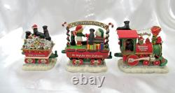 Christmas Danbury Mint Rottweiler Dog Complete Christmas Express Train, 6 pcs