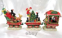 Christmas Danbury Mint Rottweiler Dog Complete Christmas Express Train, 6 pcs