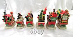 Christmas Danbury Mint Rottweiler Dog Complete Christmas Express Train, 6 pcs