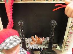 Christmas Display with Santa and Fireplace