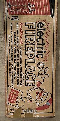 Christmas Electric Fireplace Magic Flame Gersten Industries Original Box READ