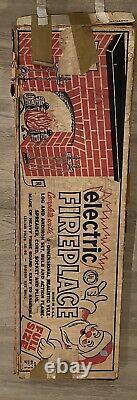 Christmas Electric Fireplace Magic Flame Gersten Industries Original Box READ