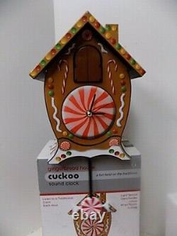 Christmas Gingerbread House Cuckoo Sound Clock