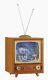 Christmas Home Decor Lighted Musical Animated Retro Tv Set Multicolor Large, 10