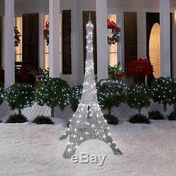 Christmas Home Outdoor 7' Tall Decoration Crystal Eiffel Tower Sparkling Décor
