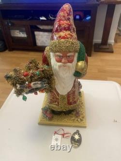 Christmas Ino Schaller Christopher Radko Bordeaux Santa Decor Winter RARE