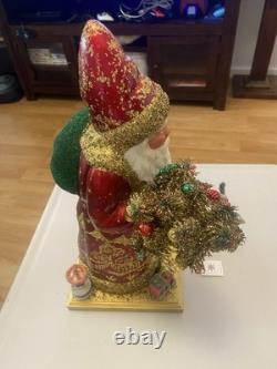 Christmas Ino Schaller Christopher Radko Bordeaux Santa Decor Winter RARE