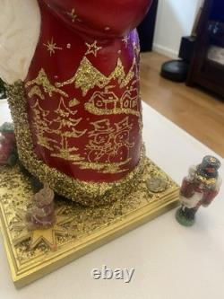 Christmas Ino Schaller Christopher Radko Bordeaux Santa Decor Winter RARE