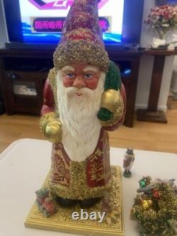 Christmas Ino Schaller Christopher Radko Bordeaux Santa Decor Winter RARE