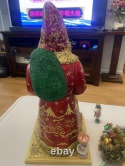 Christmas Ino Schaller Christopher Radko Bordeaux Santa Decor Winter RARE
