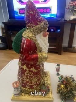 Christmas Ino Schaller Christopher Radko Bordeaux Santa Decor Winter RARE