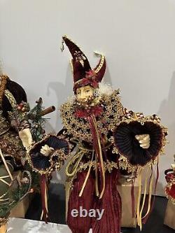 Christmas Jester shelf sitters (3) very decorative FREE SHIPPING