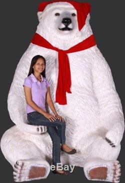 Christmas Jumbo Bear Sitting With Scarf Winter Wonderland Theme