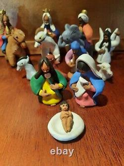 Christmas Nativity Scene Guillermina Aguilar Josefina Oaxaca SIGNED New but OLD