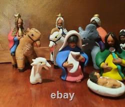 Christmas Nativity Scene Guillermina Aguilar Josefina Oaxaca SIGNED New but OLD