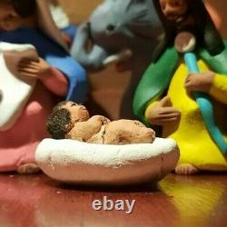 Christmas Nativity Scene Guillermina Aguilar Josefina Oaxaca SIGNED New but OLD