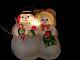 Christmas Snowman Snowmen Flat Back Lighted Vintage Celluloid Rare Mr Mrs Timco