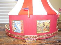 Christmas World's Fair BIG TOP CIRCUS Music Box by Gold Label Collection with Box