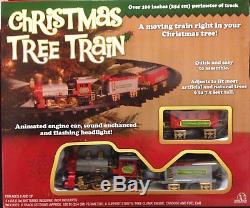 Christmas train set mounts in tree with light sounds 1