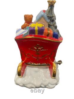 Christopher Radko Centerpiece Up! Up! & Away Musical Plays Here Comes Santa Christopher Radko Centerpiece Up! Up! & Away Musical Plays Here Comes Santa