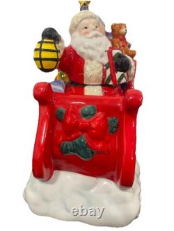 Christopher Radko Centerpiece Up! Up! & Away Musical Plays Here Comes Santa Christopher Radko Centerpiece Up! Up! & Away Musical Plays Here Comes Santa