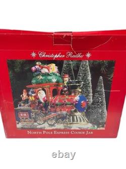 Christopher Radko North Pole Express Cookie Jar Holiday Centerpiece RARE With Box