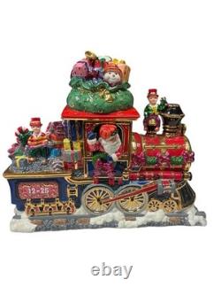 Christopher Radko North Pole Express Cookie Jar Holiday Centerpiece RARE With Box