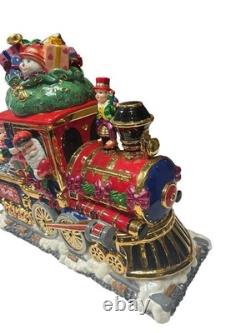 Christopher Radko North Pole Express Cookie Jar Holiday Centerpiece RARE With Box