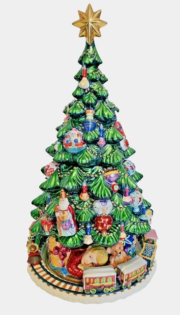 Christopher Radko O' Tannenbaum Musical Revolving Cookie Jar 15th Anniversary