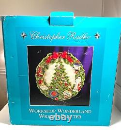 Christopher Radko Workshop Wonderland Wreath Platter WithBox