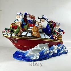 Christopher Radko XL Cookie Jar HOME FOR HOLIDAYS NAUTICAL NICK Santa Christmas