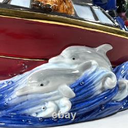 Christopher Radko XL Cookie Jar HOME FOR HOLIDAYS NAUTICAL NICK Santa Christmas
