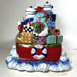 Christopher Radko XL Cookie Jar HOME FOR HOLIDAYS NAUTICAL NICK Santa Christmas