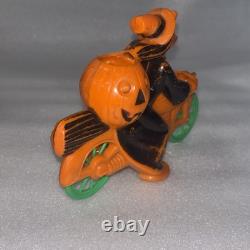 Circa 1940s 1950s Rosbro Halloween Witch On Motorcycle Candy Container 7 Wide Circa 1940s 1950s Rosbro Halloween Witch On Motorcycle Candy Container 7 Wide