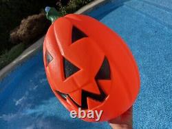 Clean Vintage Halloween Large 21 Orange Pumpkin JOL Empire Blow Mold Light Up