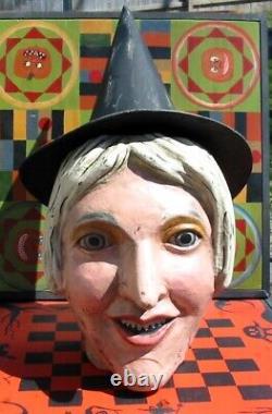 Cody Foster Halloween LARGE Paper Mache Witch Bucket New 19 inches