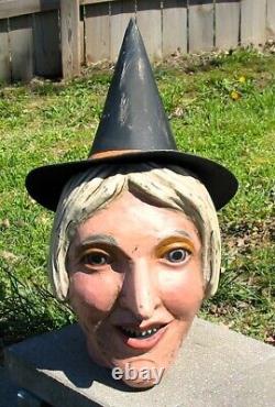 Cody Foster Halloween LARGE Paper Mache Witch Bucket New 19 inches