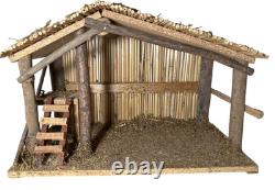 Collector's Nativity Creche with complete White & Gold Porcelain Lefton