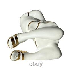 Collector's Nativity Creche with complete White & Gold Porcelain Lefton