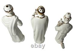Collector's Nativity Creche with complete White & Gold Porcelain Lefton
