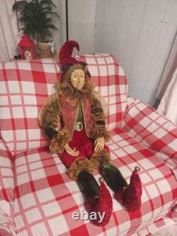 Costco 48 JESTER XL Old World Christmas Velvet Gold Clothing Mardi Gras 776718