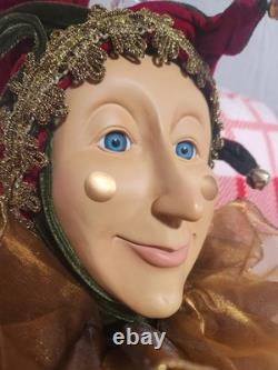 Costco 48 JESTER XL Old World Christmas Velvet Gold Clothing Mardi Gras 776718