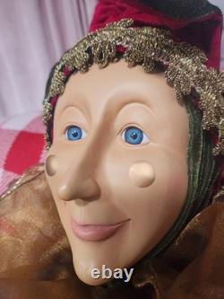 Costco 48 JESTER XL Old World Christmas Velvet Gold Clothing Mardi Gras 776718