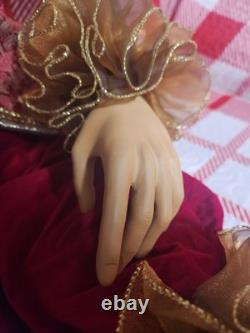 Costco 48 JESTER XL Old World Christmas Velvet Gold Clothing Mardi Gras 776718