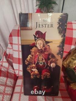 Costco 48 JESTER XL Old World Christmas Velvet Gold Clothing Mardi Gras 776718