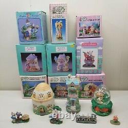 Cottontail Cottages Easter Jubilee Bunny Village 16 pc Set Home Decor Holiday