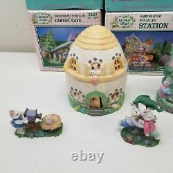 Cottontail Cottages Easter Jubilee Bunny Village 16 pc Set Home Decor Holiday