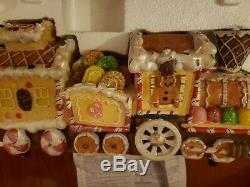 Cracker Barrel Gingerbread Train Gingermint Sweet Collection Fiber Optic